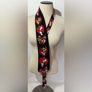 Daffy Duck Looney Tunes Mania 100% Silk Hand made Tie